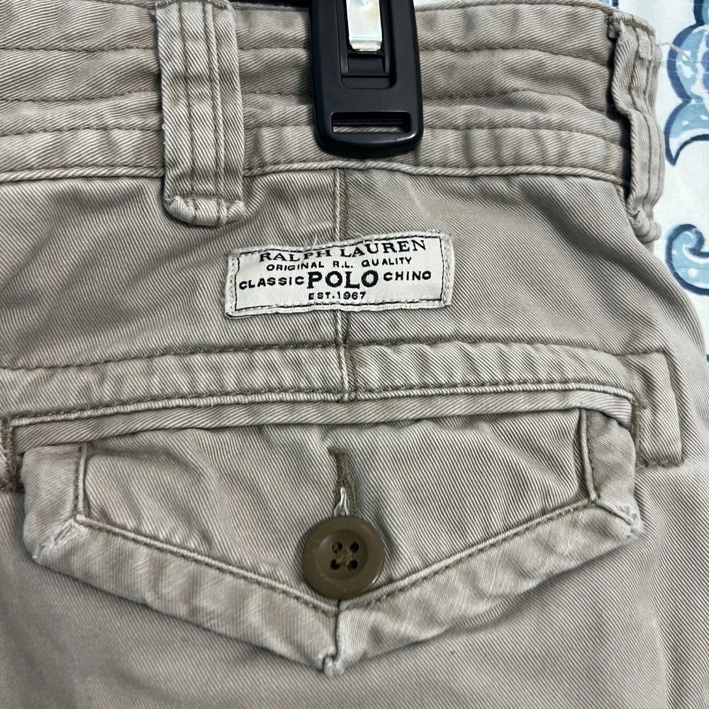 Vintage Polo Ralph Lauren Cargo Shorts Mens Size 36 Khaki Preppy Y2K Baggy
